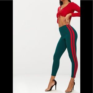 Emerald Green high waisted Track Trousers